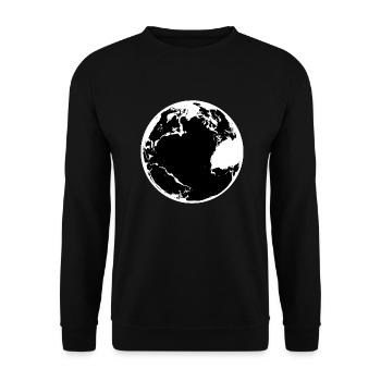 La planète Terre en noir et blanc - Sweat-shirt Unisexe - noir - Devant - Alina (178cm) & Michal (187cm)