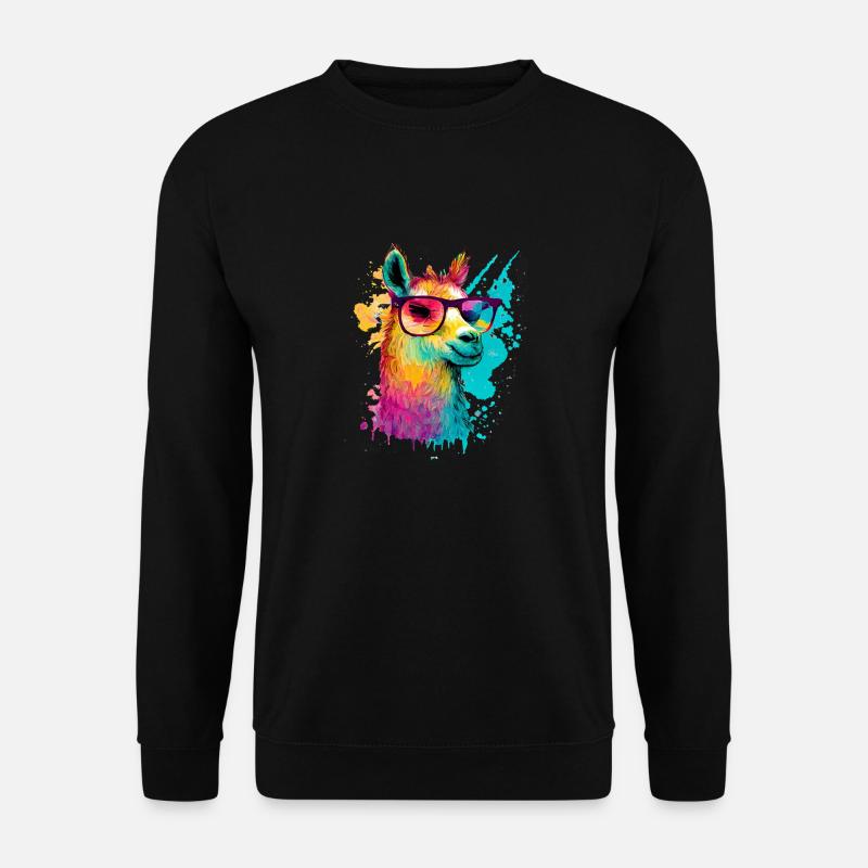 Llama - Unisex Pullover - Schwarz