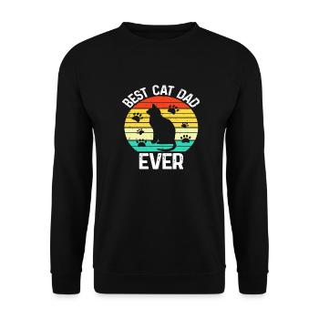 Meilleur père chat de tous les temps - Sweat-shirt Unisexe - noir - Devant - Alina (178cm) & Michal (187cm)