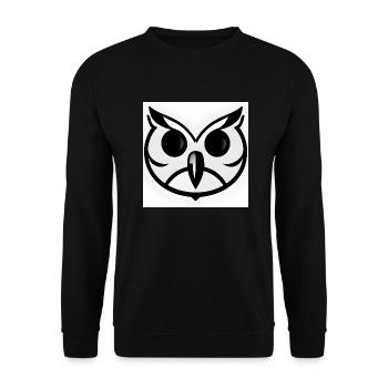 Owl, Heule, Front - Unisex Pullover - Schwarz - Vorne - Alina (178cm) & Michal (187cm)