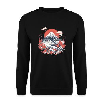Japanese folklore - Unisex Sweatshirt - black - Front - Alina (178cm) & Michal (187cm)