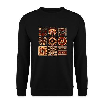 Folklore africain - Sweat-shirt Unisexe - noir - Devant - Alina (178cm) & Michal (187cm)