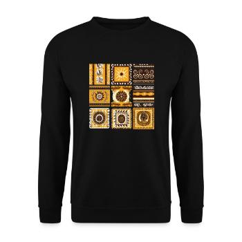 Folklore africain - Sweat-shirt Unisexe - noir - Devant - Alina (178cm) & Michal (187cm)
