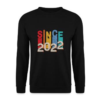 Since 2022 retro - Sweat-shirt Unisexe - noir - Devant - Alina (178cm) & Michal (187cm)