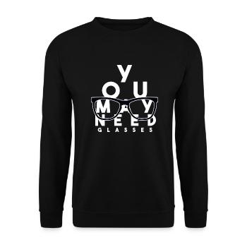 design glasses - Sweat-shirt Unisexe - noir - Devant - Alina (178cm) & Michal (187cm)