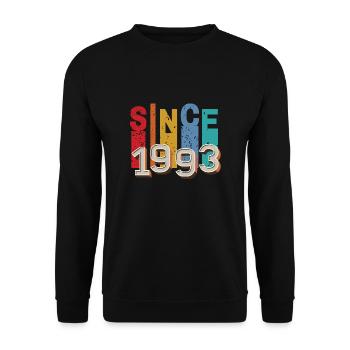 Since 1993 retro - Unisex Sweatshirt - black - Front - Alina (178cm) & Michal (187cm)