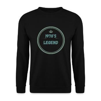 70's Legend - Unisex Sweatshirt - black - Front - Alina (178cm) & Michal (187cm)