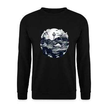 Merveilles de l'océan - Sweat-shirt Unisexe - noir - Devant - Alina (178cm) & Michal (187cm)
