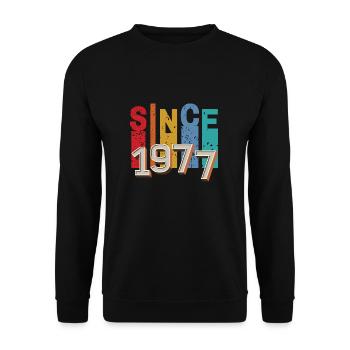 Since 1977 retro - Unisex Sweatshirt - black - Front - Alina (178cm) & Michal (187cm)