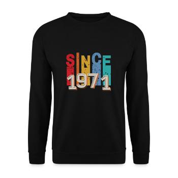 Since 1971 retro - Unisex Sweatshirt - black - Front - Alina (178cm) & Michal (187cm)
