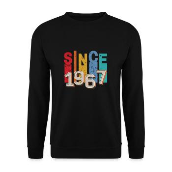 Seit 1967 retro - Unisex Pullover - Schwarz - Vorne - Alina (178cm) & Michal (187cm)