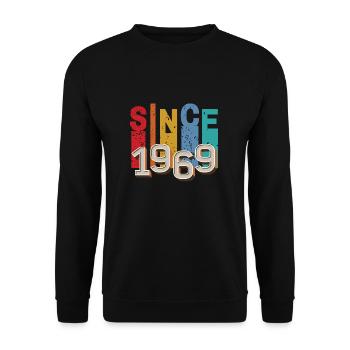 Since 1969 retro - Unisex Sweatshirt - black - Front - Alina (178cm) & Michal (187cm)