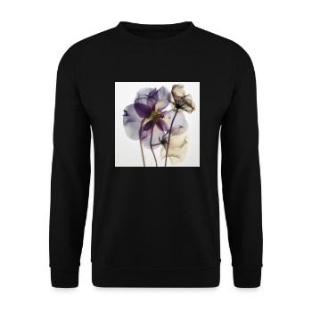 Herbarium of beautiful flowers photo - Unisex Sweatshirt - black - Front - Alina (178cm) & Michal (187cm)