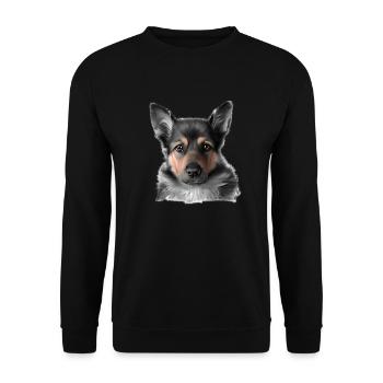 Chiot Berger Allemand Propriétaire Chien - Sweat-shirt Unisexe - noir - Devant - Alina (178cm) & Michal (187cm)