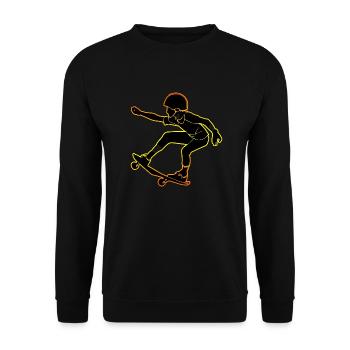 Skateboard - Unisex Pullover - Schwarz - Vorne - Alina (178cm) & Michal (187cm)