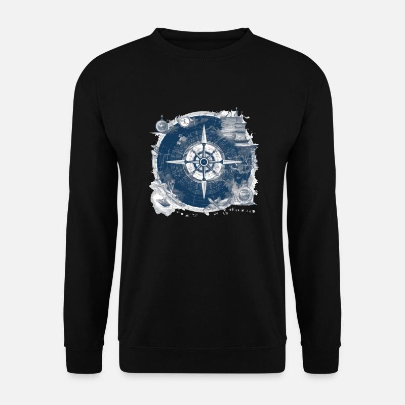 Alte Seekarte - Unisex Pullover - Schwarz