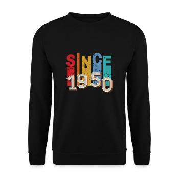 Since 1950 retro - Sweat-shirt Unisexe - noir - Devant - Alina (178cm) & Michal (187cm)