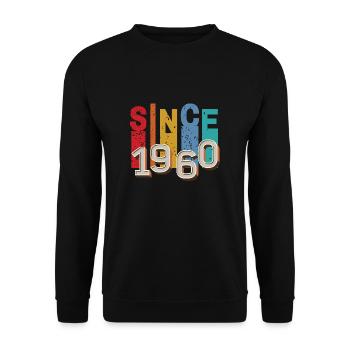 Seit 1960 retro - Unisex Pullover - Schwarz - Vorne - Alina (178cm) & Michal (187cm)