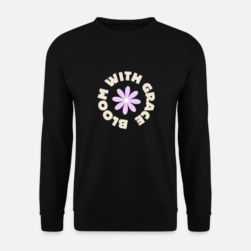 bloom with grace - Unisex Sweatshirt - black