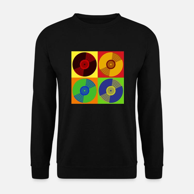 Vinyl Retro - Unisex Sweatshirt - black