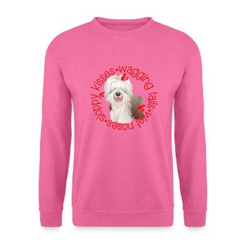 Cute Bearded Collie sloppy kisses - Unisex Sweatshirt - pink - Front