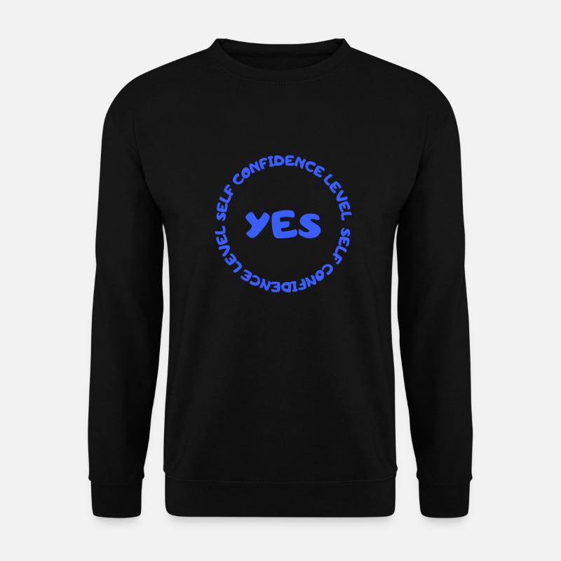 Self confidence level YES blau - Unisex Pullover - Schwarz