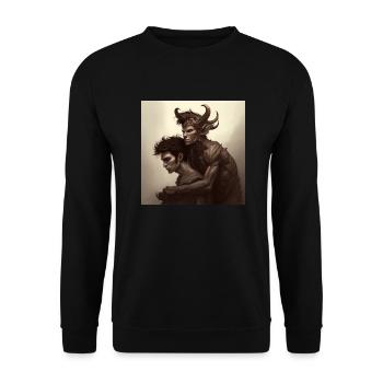 Possessed by the devil - Unisex Sweatshirt - black - Front - Alina (178cm) & Michal (187cm)