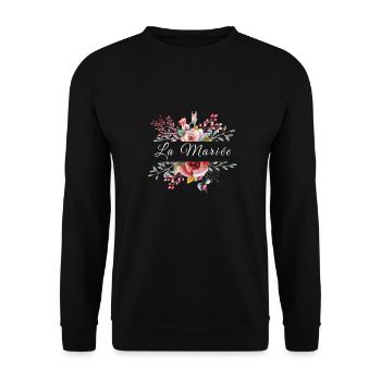 La mariée floral - Sweat-shirt Unisexe - noir - Devant - Alina (178cm) & Michal (187cm)