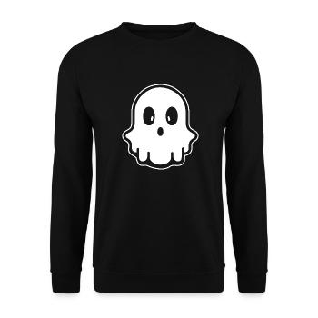 Ghost Ghosts Witching Hour Halloween - Unisex Sweatshirt - black - Front - Alina (178cm) & Michal (187cm)