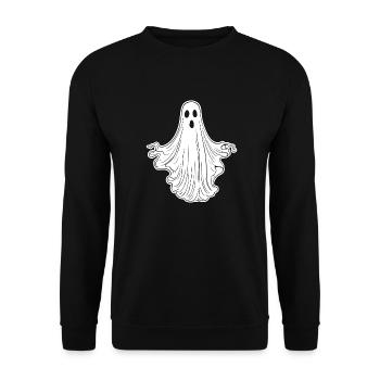 Geist Geister Geisterstunde Halloween - Unisex Pullover - Schwarz - Vorne - Alina (178cm) & Michal (187cm)