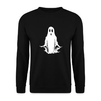 Geist Geister Geisterstunde Halloween - Unisex Pullover - Schwarz - Vorne - Alina (178cm) & Michal (187cm)