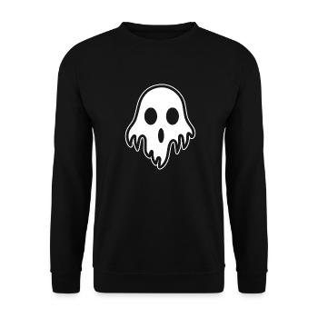 Geist Geister Geisterstunde Halloween - Unisex Pullover - Schwarz - Vorne - Alina (178cm) & Michal (187cm)