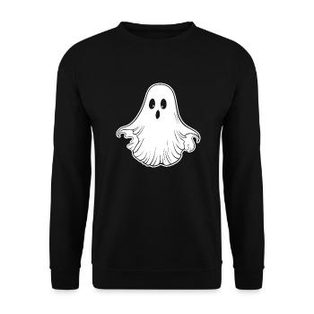 Ghost Ghosts Witching Hour Halloween - Unisex Sweatshirt - black - Front - Alina (178cm) & Michal (187cm)