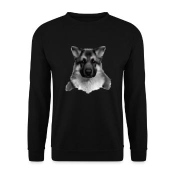 Chiot Berger Allemand Propriétaire Chien - Sweat-shirt Unisexe - noir - Devant - Alina (178cm) & Michal (187cm)