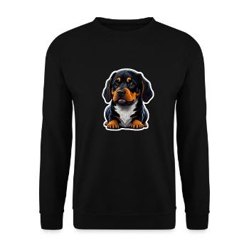 Rottweiler - Sweat-shirt Unisexe - noir - Devant - Alina (178cm) & Michal (187cm)