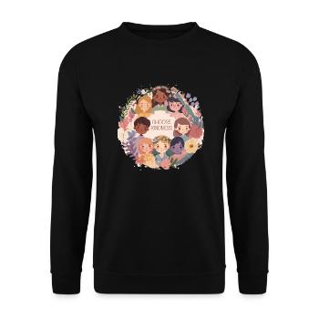 Choisissez la gentillesse - Sweat-shirt Unisexe - noir - Devant - Alina (178cm) & Michal (187cm)