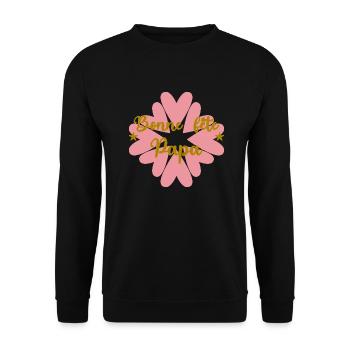 BONNE FÊTE PAPA. PAPA. FÊTE DES PÈRES. BONNE FÊTE - Sweat-shirt Unisexe - noir - Devant - Alina (178cm) & Michal (187cm)