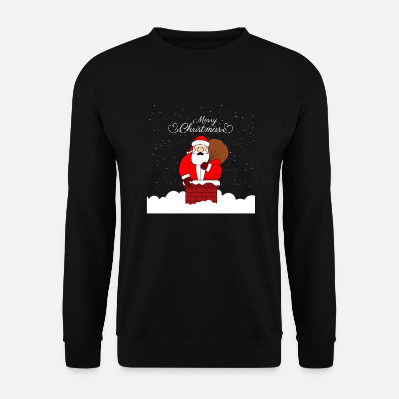 Frohe Weihnachten Fetter Weihnachtsmann - Unisex Pullover - Schwarz