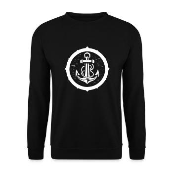 Bateau d’ancre Navire Nautique - Sweat-shirt Unisexe - noir - Devant - Alina (178cm) & Michal (187cm)