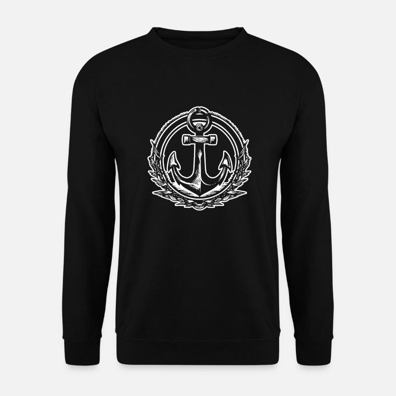 Anker Boot Schiff Nautik - Unisex Pullover - Schwarz
