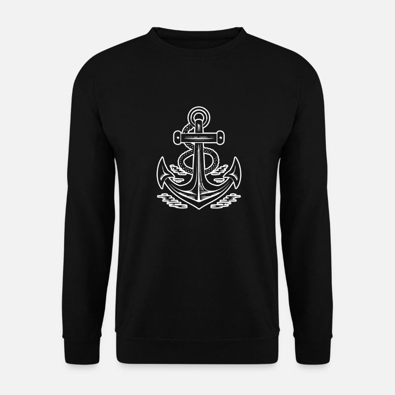 Anker Boot Schiff Nautik - Unisex Pullover - Schwarz