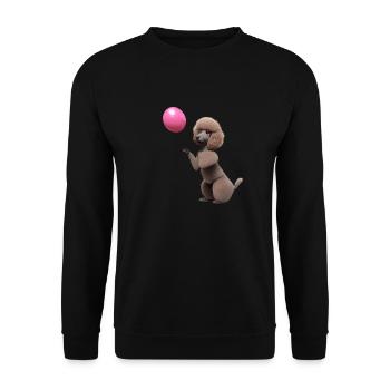 Pudelwelpe Hundewelpe Pudel Hundeliebe Hundehalter - Unisex Pullover - Schwarz - Vorne - Alina (178cm) & Michal (187cm)