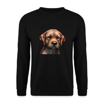 Labrador Retriever Labradorbesitzer Hundewelpe - Unisex Pullover - Schwarz - Vorne - Alina (178cm) & Michal (187cm)