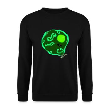 Fried egg by Isabel B. - Unisex Sweatshirt - black - Front - Alina (178cm) & Michal (187cm)