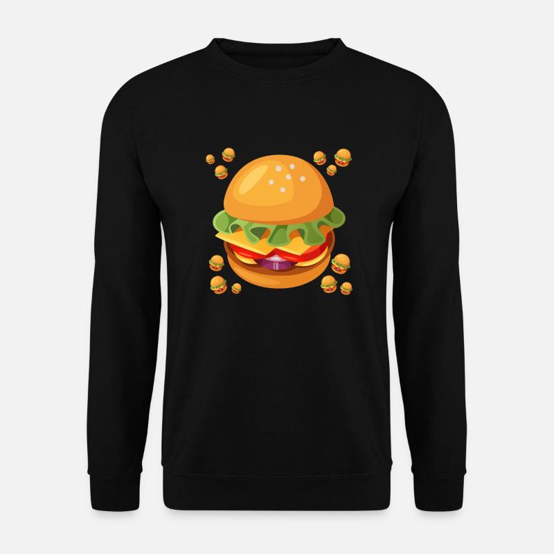 Burger-Chaos - Unisex Pullover - Schwarz