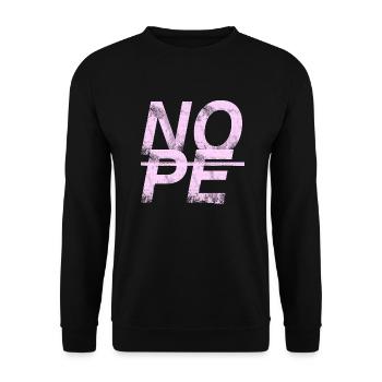 NOPE - sei kein Ja - Sager! - Unisex Pullover - Schwarz - Vorne - Alina (178cm) & Michal (187cm)