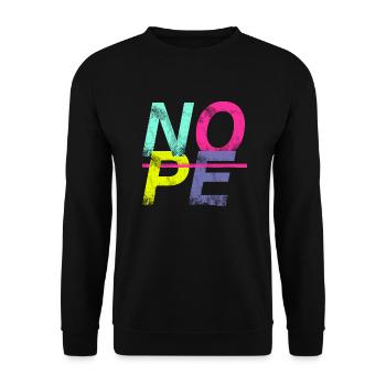 NOPE - sei kein Ja - Sager! - Unisex Pullover - Schwarz - Vorne - Alina (178cm) & Michal (187cm)