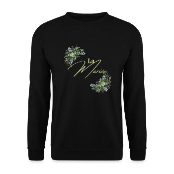 La mariée floral - Sweat-shirt Unisexe - noir - Devant - Alina (178cm) & Michal (187cm)