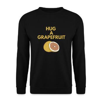 HUG A GRAPEFRUIT - Unisex Sweatshirt - black - Front - Alina (178cm) & Michal (187cm)