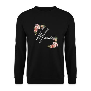 La mariée floral - Sweat-shirt Unisexe - noir - Devant - Alina (178cm) & Michal (187cm)